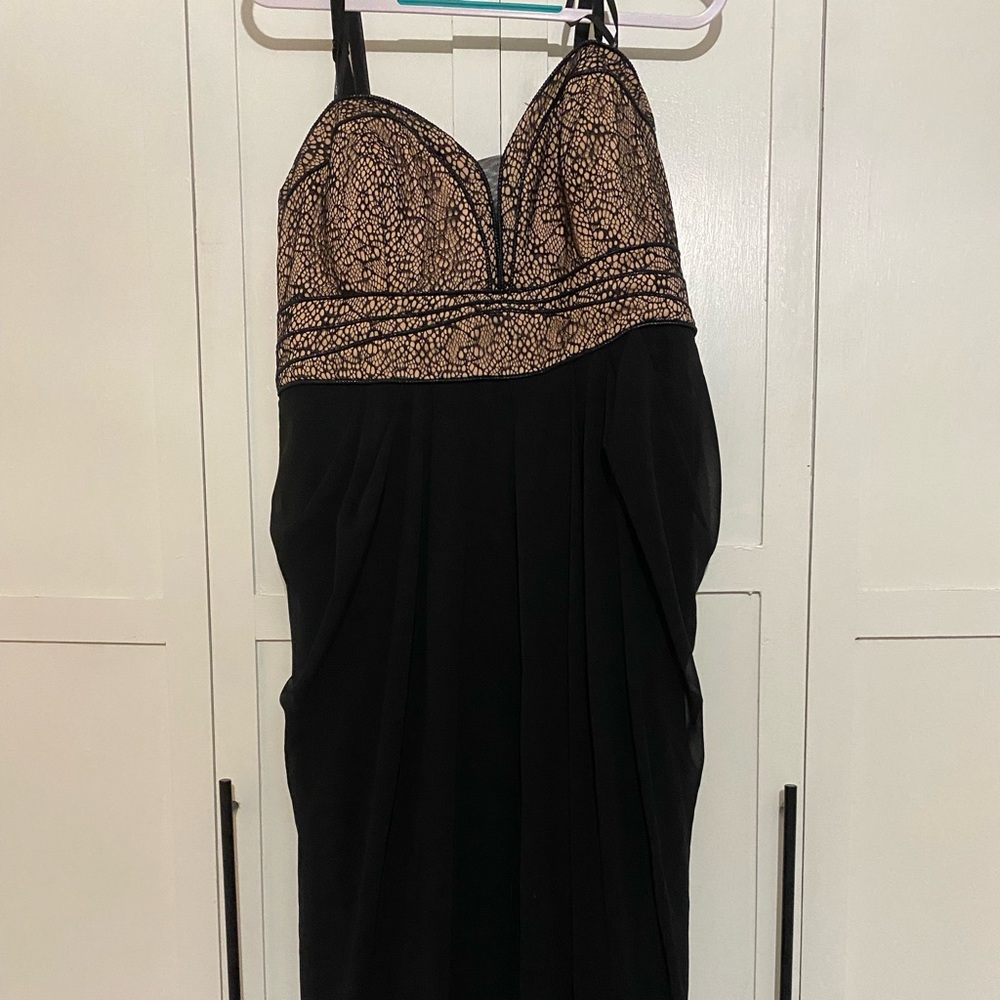 City Chic Formal Black and Cream Dress